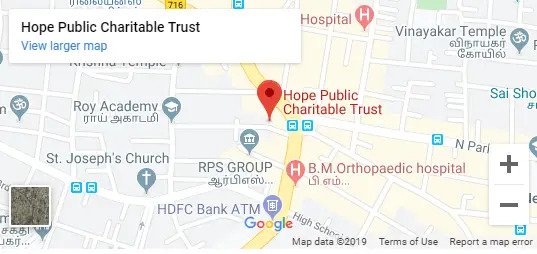Map to Hope Public Charitable Trust, Ambattur