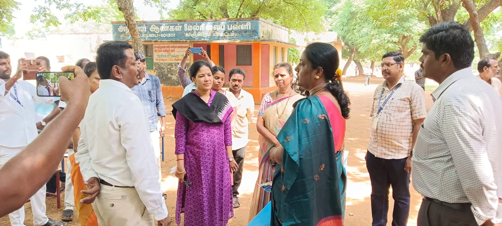 Hope Chennai team and guests during a campus visit in Tamil Nadu