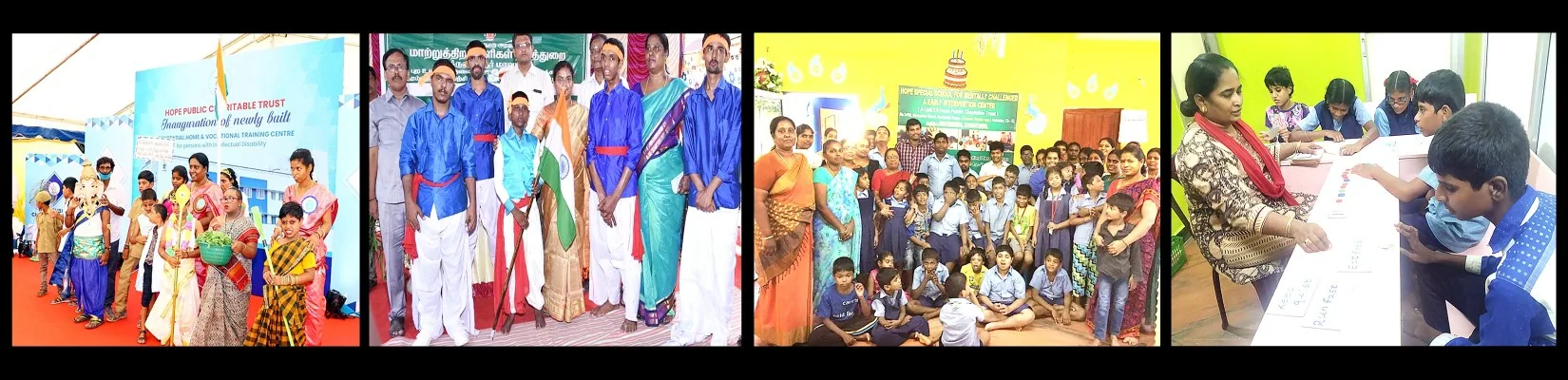 Collage of Hope Chennai events, performances and activities