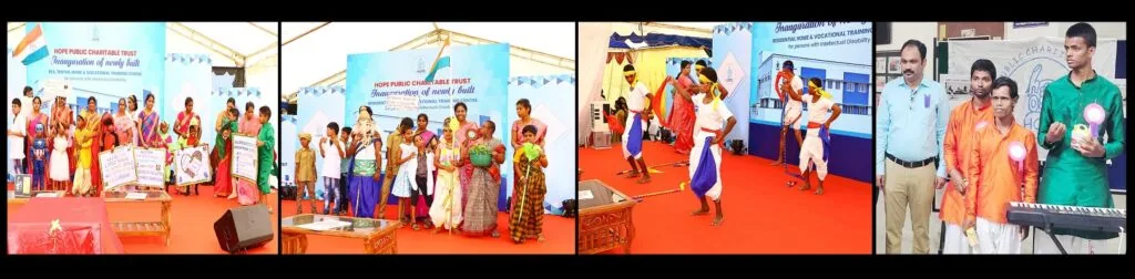Collage of Hope Chennai children's stage performances and cultural events