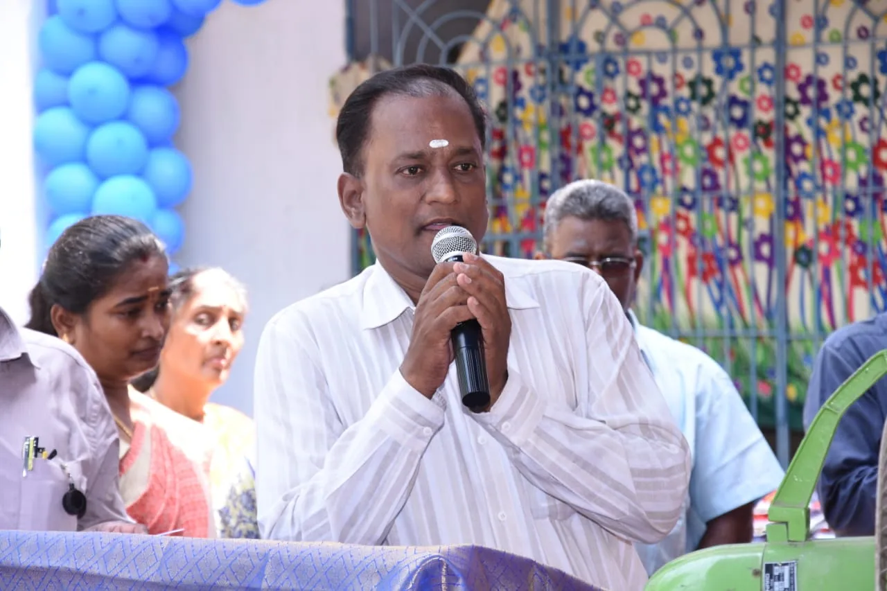 Guest addressing the audience at a Hope Chennai disability awareness event