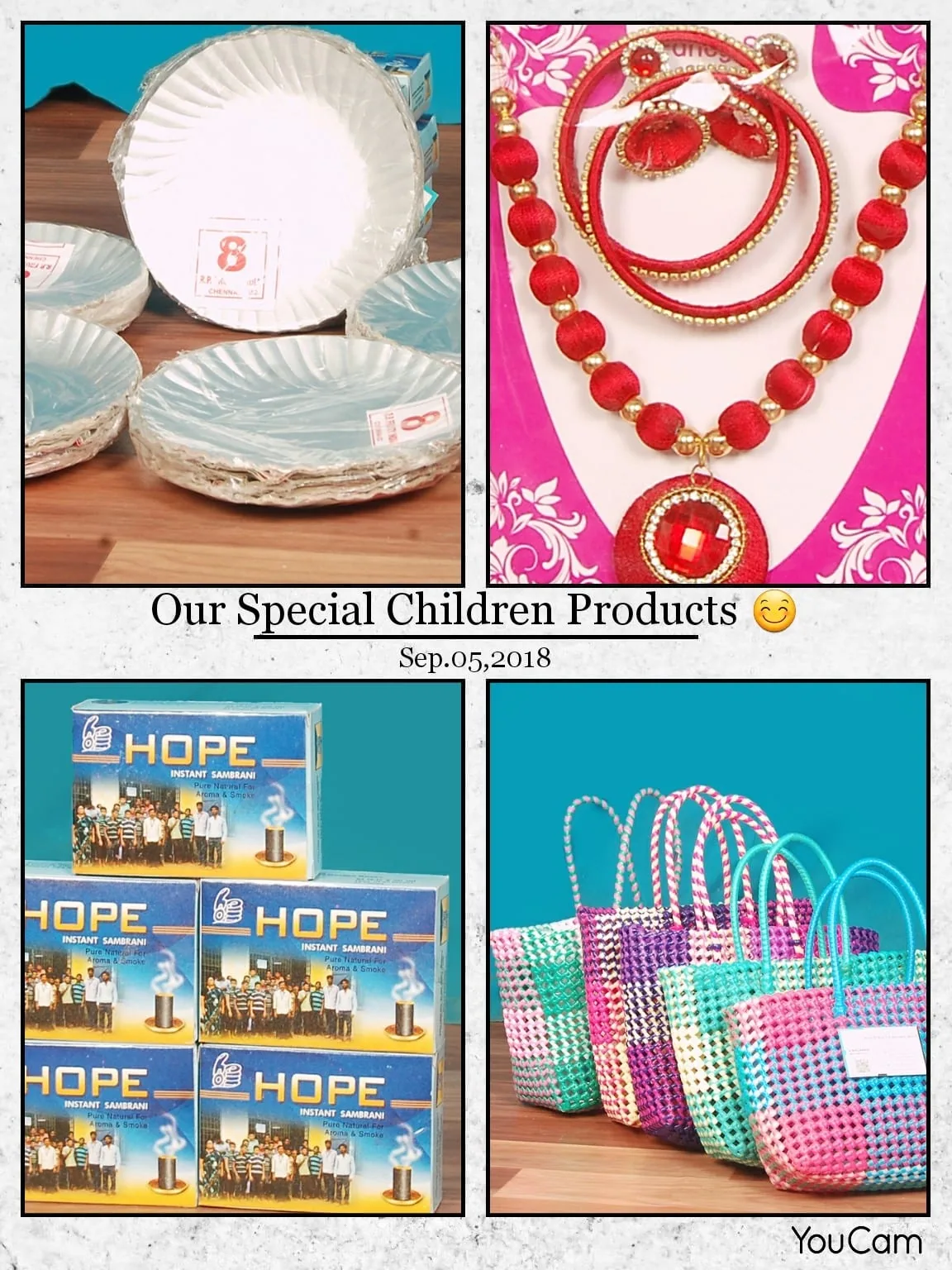 Our Special Children Products: areca plates, bead jewellery and baskets made at Hope Chennai