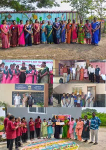 Collage of Hope Chennai women's day celebration and student group photos