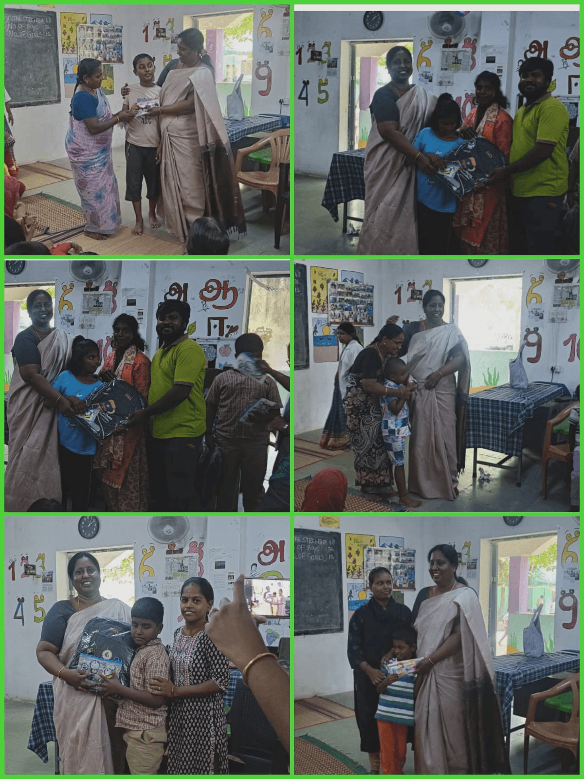 Prizes and gifts distribution by lovable Madam Dr.V.Nagarani with Dr.A. Evarshini for Project work done by parents of Hope EIC Autism School, Poonamallee