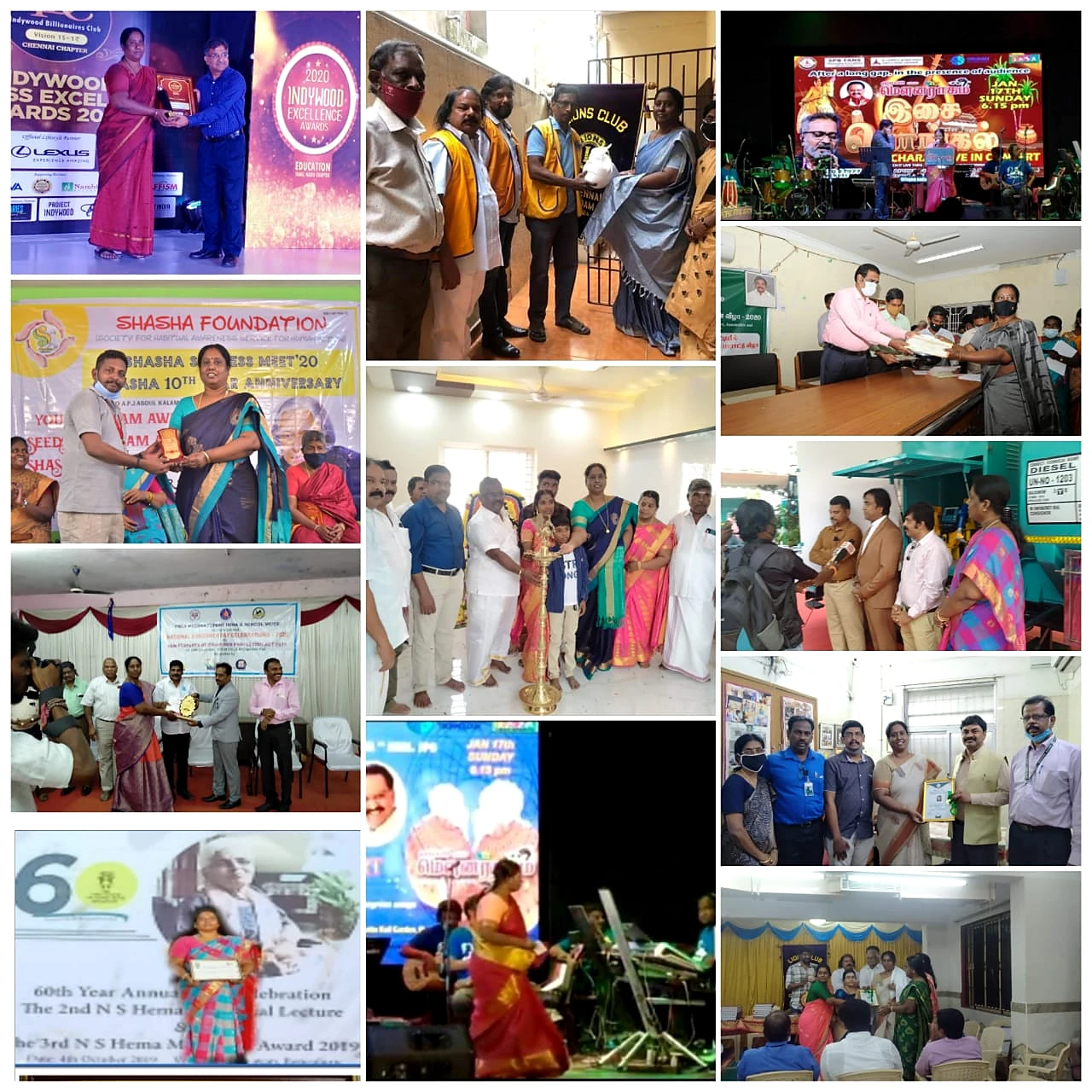 Original collage: honours received by Hope Public Charitable Trust