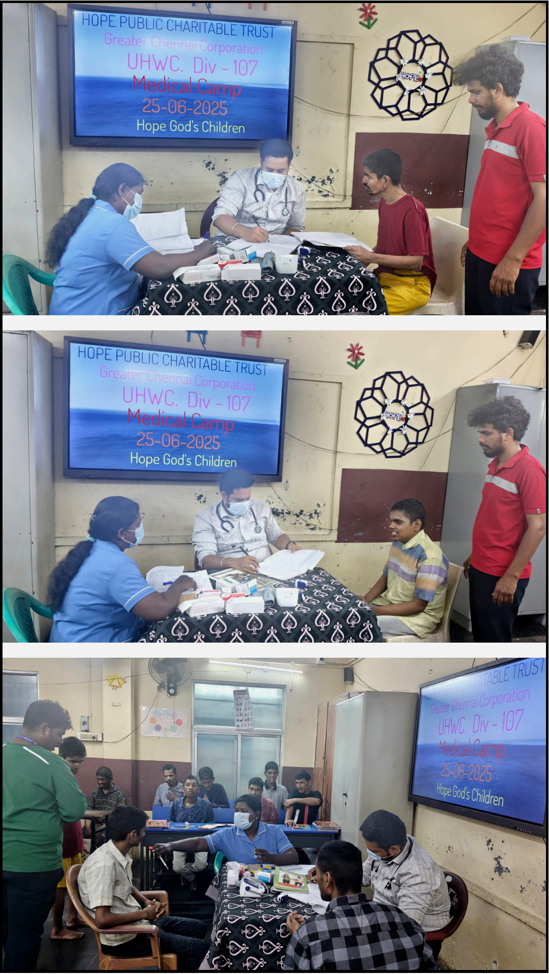 MEDICAL CAMP AT HOPE PUBLIC CHARITABLE TRUST SHELTER FOR MEN WITH INTELLECTUAL DISABILITY