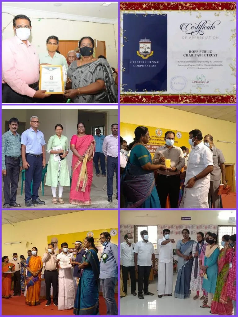 Honours received by Hope Public Charitable Trust