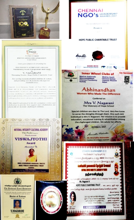 Honours received by Hope Public Charitable Trust