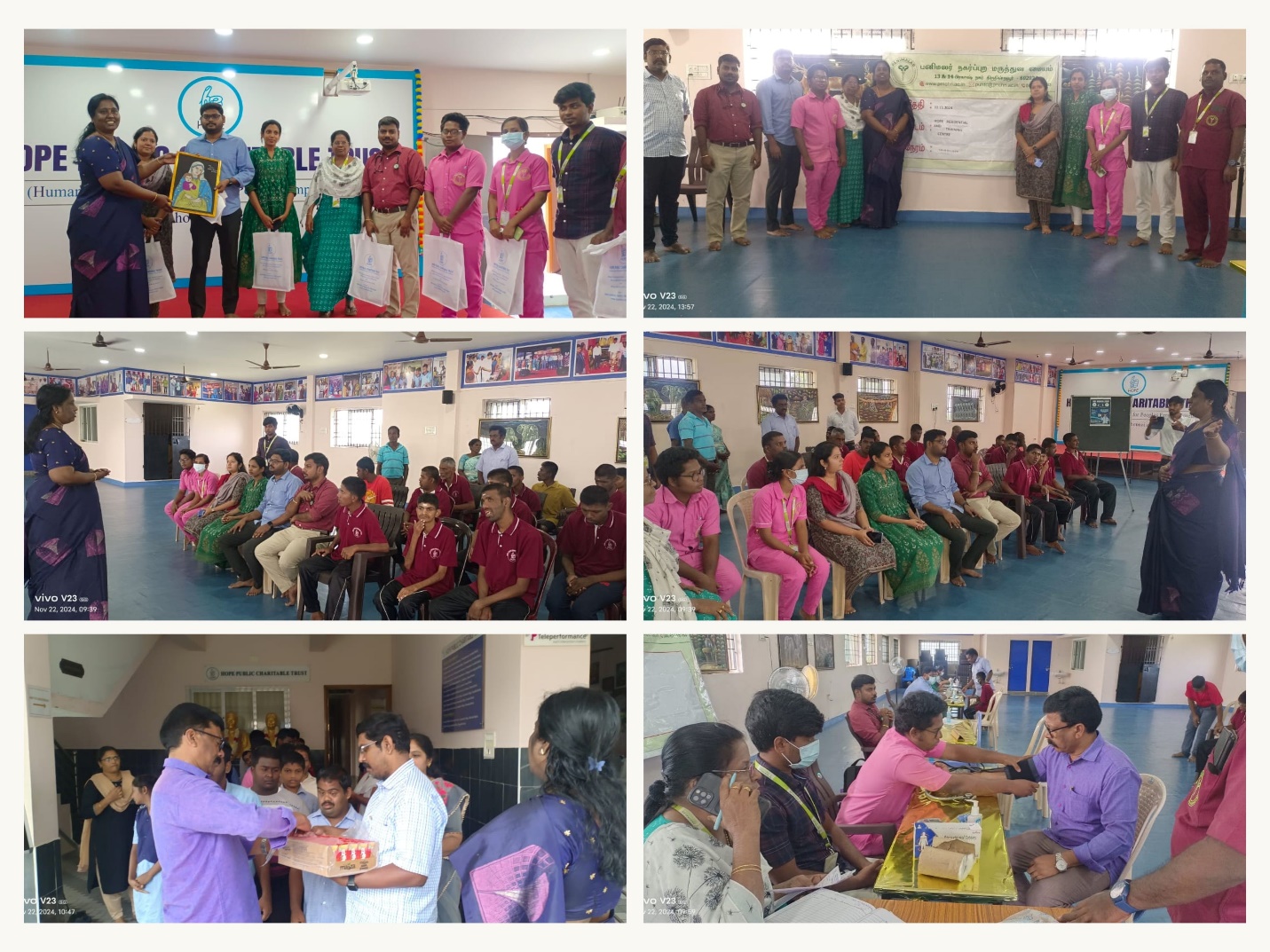 FREE MEDICAL CAMP BY PANIMALAR COLLEGE FOR HOPE PUBLIC CHARITABLE TRUST STUDENTS