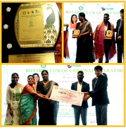 Greatest Appreciation and Gratitude to Dr. V.Nagarani founder of Hope Public Charitable Trust & Member, State Adminisary Board of Disability Govt of Tamilnadu