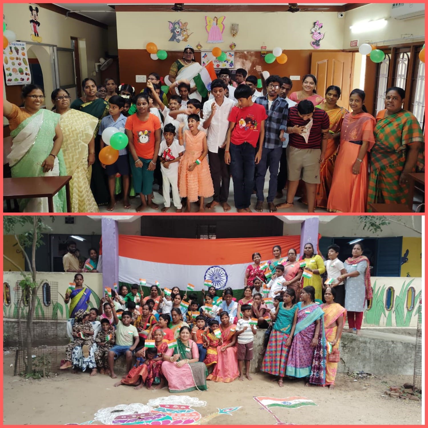 ON 14.08.2025 79TH INDEPENDENCE DAY CELEBRATIONS AT HOPE SPECIAL SCHOOL, THIRUMULLAIVOYAL AND HOPE EIC FOR AUTISM, POONAMALLEE