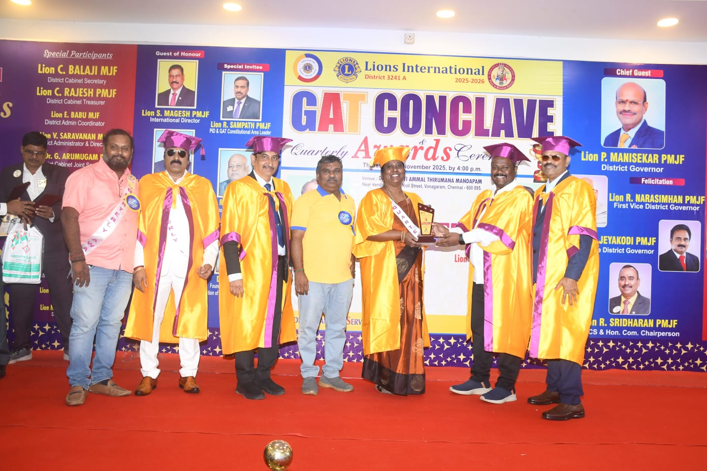 Dr. V. Nagarani Honoured with “Best Service Activity Award” by Lions Club International
